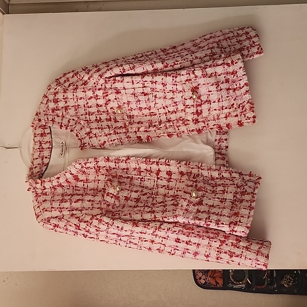 Knitted distressed jacket/ blazer